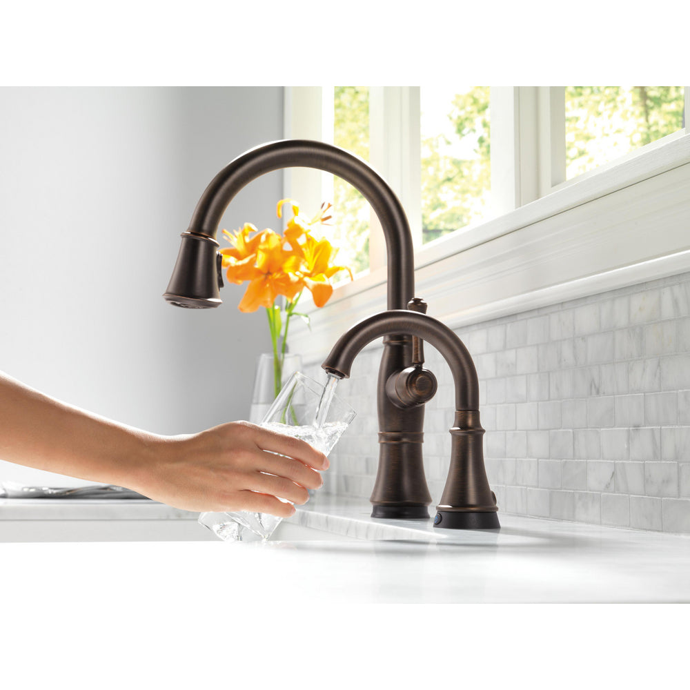 Delta Cassidy Single Handle Pull-Down Kitchen Faucet with Touch2O and ShieldSpray Technologies - 9197T