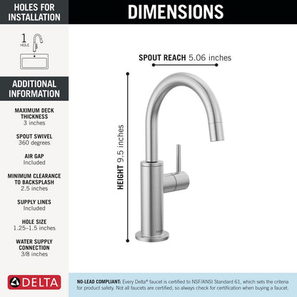 Delta Contemporary Round Beverage Faucet - 1930