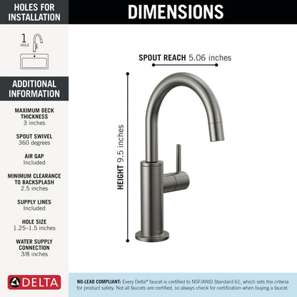 Delta Contemporary Round Beverage Faucet - 1930