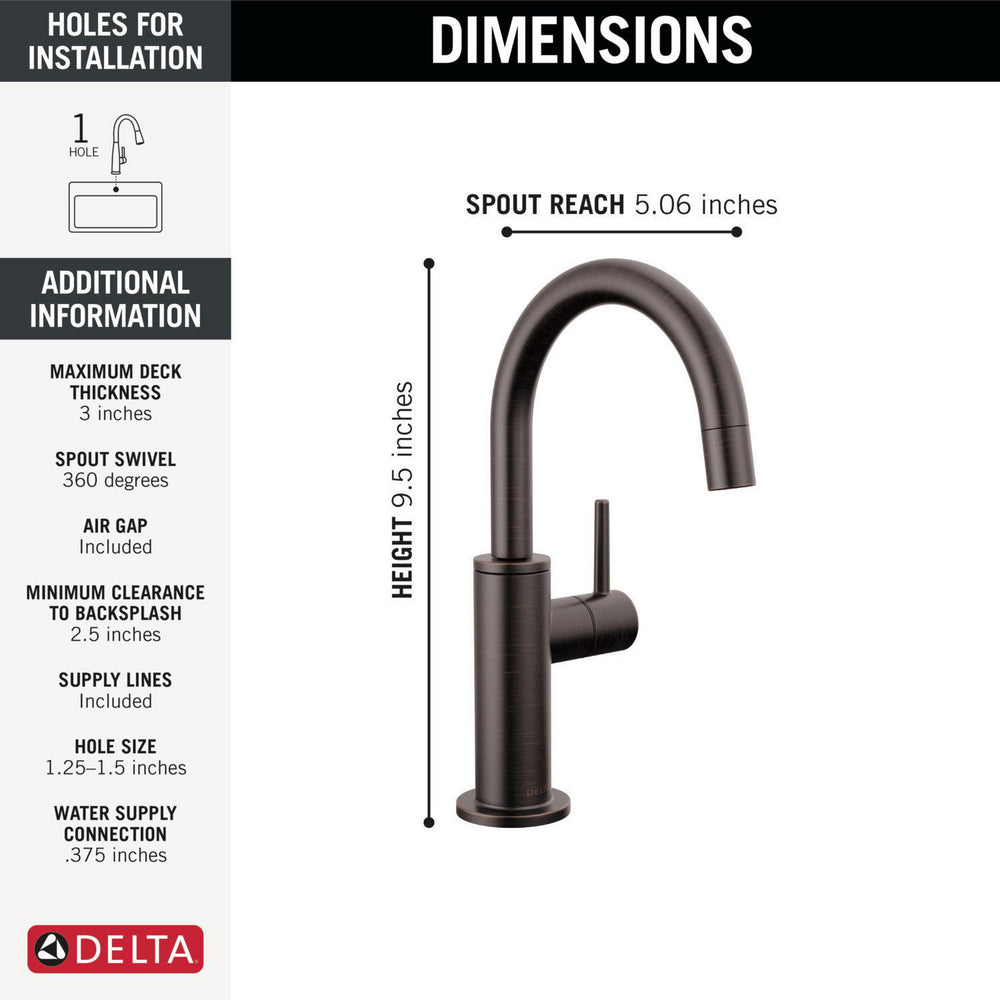 Delta Contemporary Round Beverage Faucet - 1930