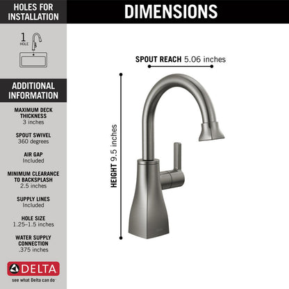 Delta Contemporary Square Beverage Faucet - 1940
