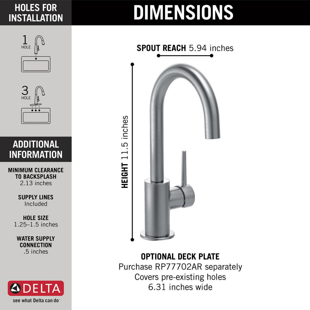 Delta True Bar Limited Swivel Faucet - 1959LF