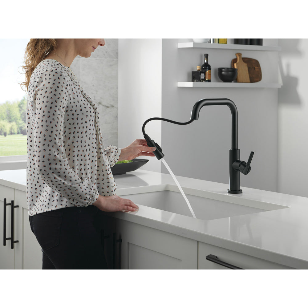 Delta Nicoli Double Bend Spout Kitchen Faucet - 19868LF