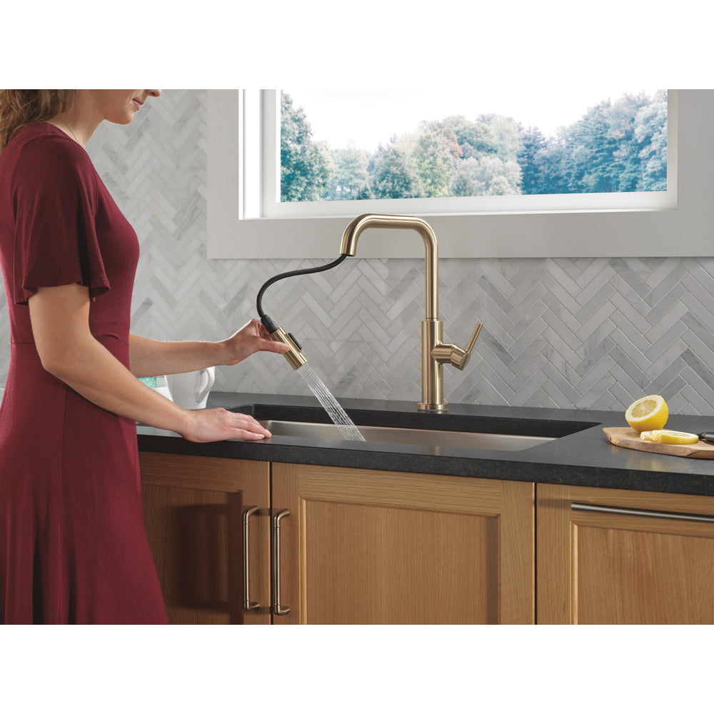 Delta Nicoli Double Bend Spout Kitchen Faucet - 19868LF