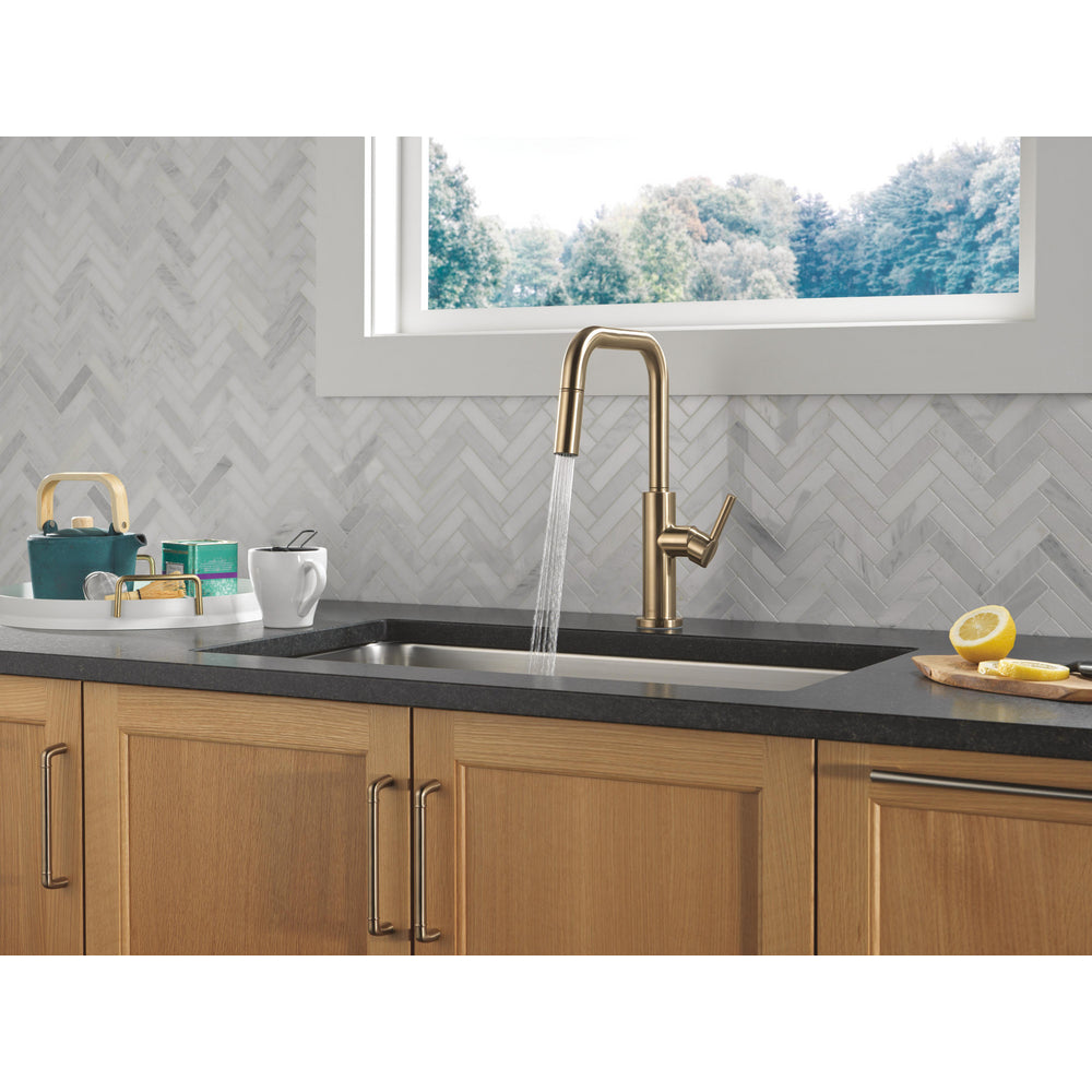 Delta Nicoli Double Bend Spout Kitchen Faucet - 19868LF
