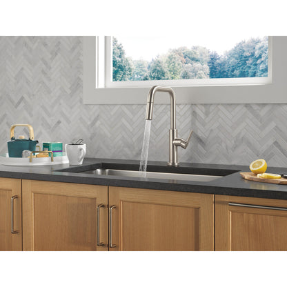 Delta Nicoli Double Bend Spout Kitchen Faucet - 19868LF