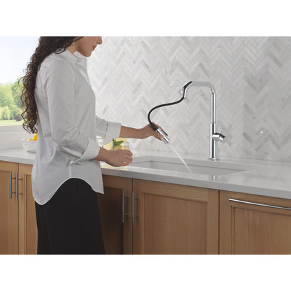 Delta Nicoli Double Bend Spout Kitchen Faucet - 19868LF