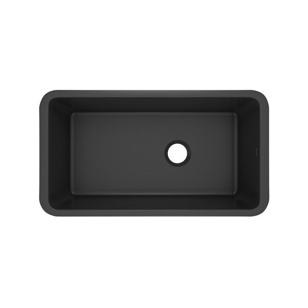 Rohl Allia 6497 Fireclay Sink - Satin Black