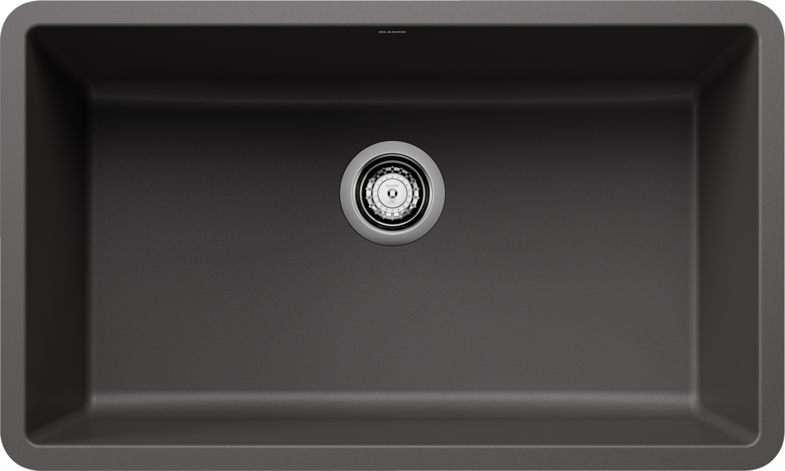 Blanco Precis 30 Single Bowl Undermount Kitchen Sink - Cinder