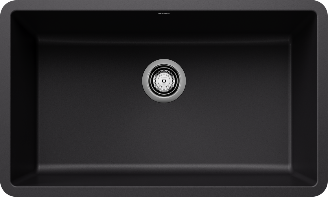 Blanco Precis 30 Single Bowl Undermount Kitchen Sink - Coal Black