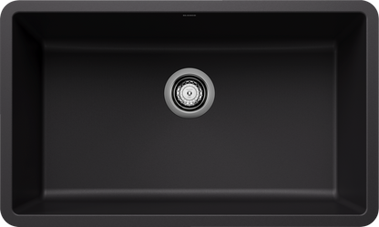 Blanco Precis 30 Single Bowl Undermount Kitchen Sink - Coal Black