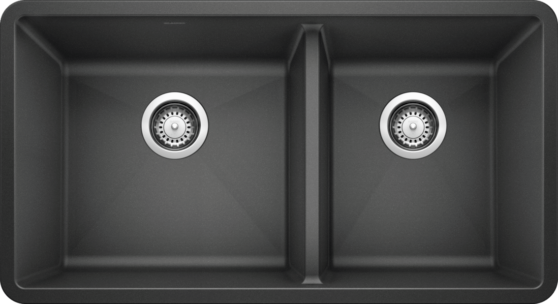 Blanco Precis U 1 3/4 Bowl Silgranit Undermount Kitchen Sink - Anthracite