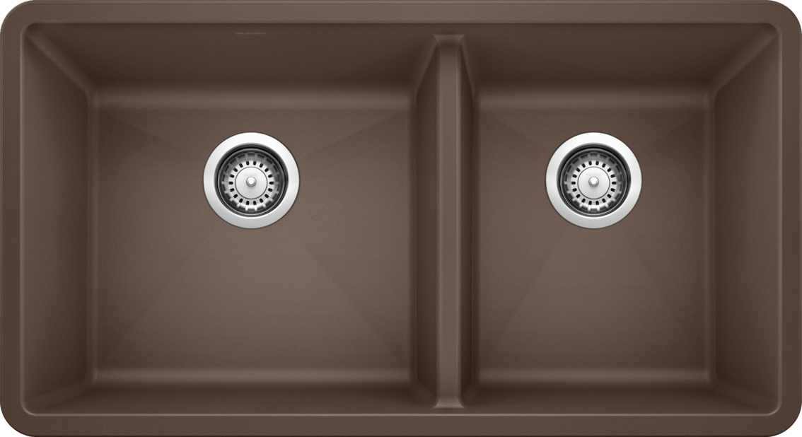 Blanco Precis U 1 3/4 Bowl Silgranit Undermount Kitchen Sink - Cafe