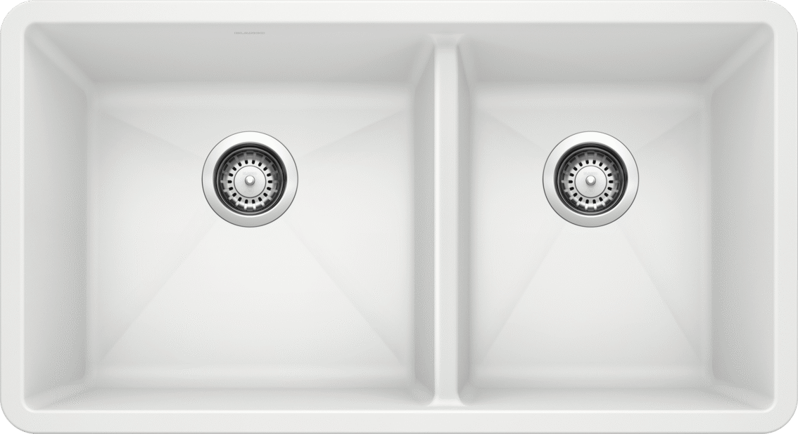 Blanco Precis U 1 3/4 Bowl Silgranit Undermount Kitchen Sink - White