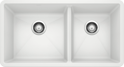 Blanco Precis U 1 3/4 Bowl Silgranit Undermount Kitchen Sink - White