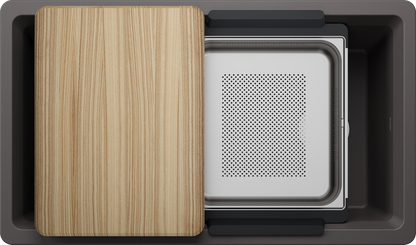 Blanco Inteos 33 Undermount Silgranit Kitchen Sink - Cinder