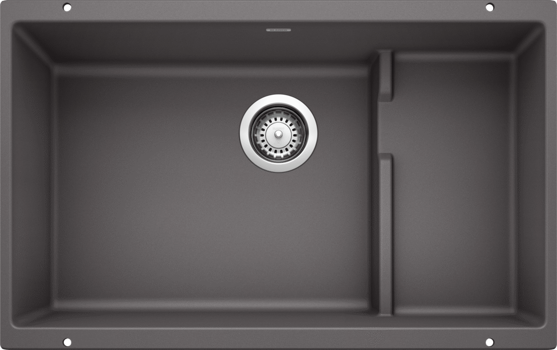 Blanco Precis Cascade Silgranit Undermount Kitchen Sink - Cinder