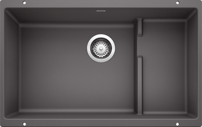 Blanco Precis Cascade Silgranit Undermount Kitchen Sink - Cinder
