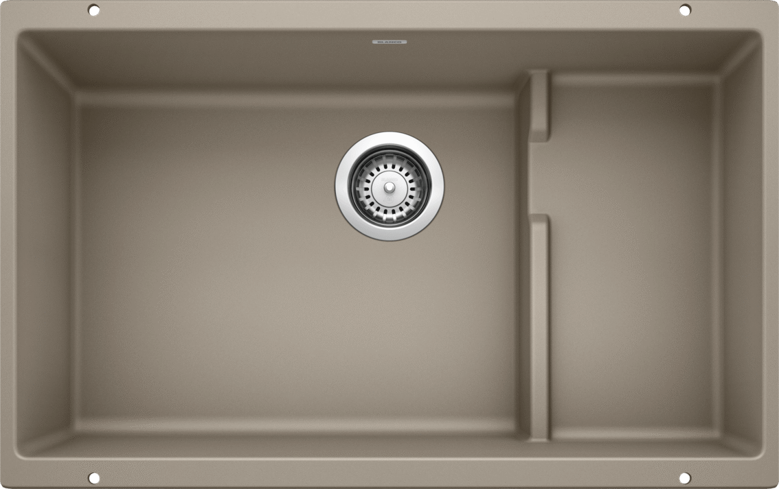 Blanco Precis Cascade Silgranit Undermount Kitchen Sink - Truffle