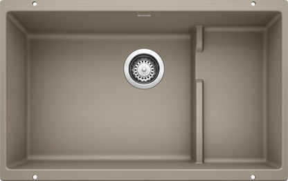 Blanco Precis Cascade Silgranit Undermount Kitchen Sink - Truffle