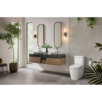 Grohe Essence Two-Piece Right Height Elongated Toilet With Seat 1.28 GPF, Left-Hand Trip Lever