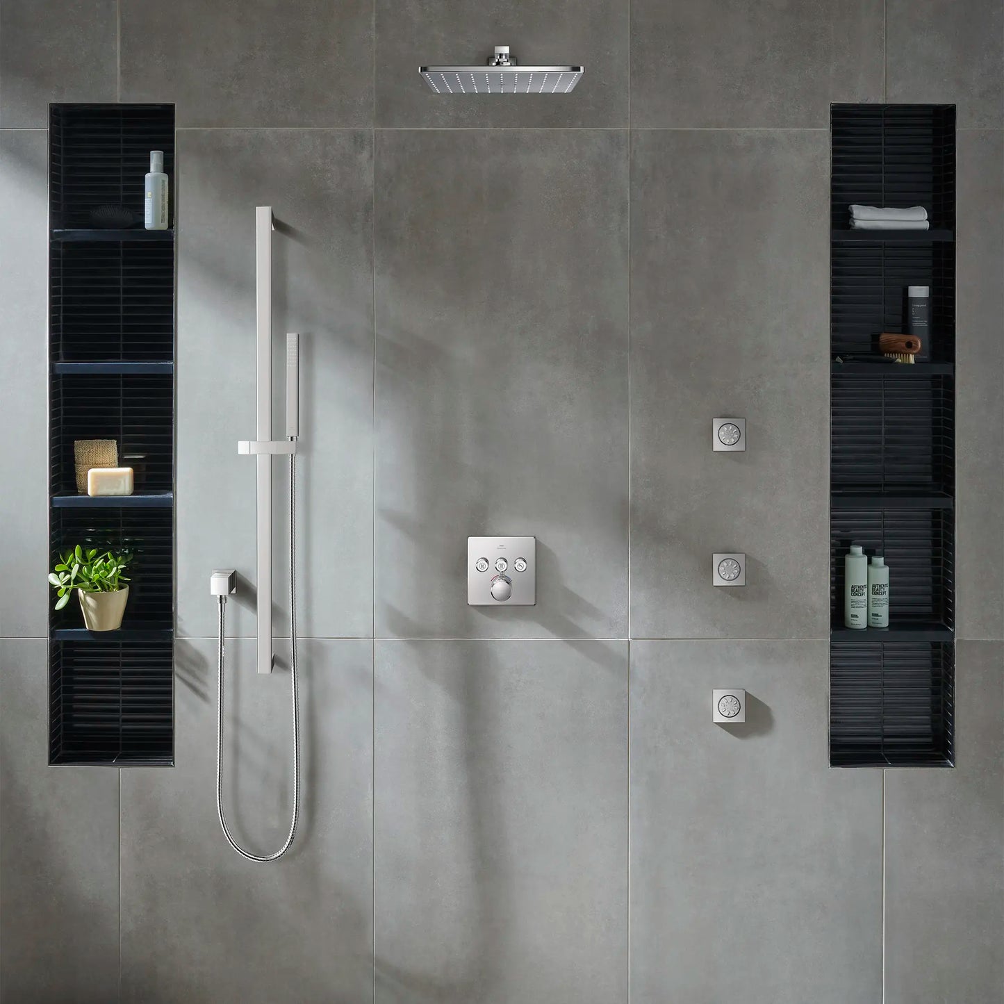 Grohe Rainshower Aqua Body Spray, Square - 2 Sprays, 0.9 GPM (3.4 L/min) - 26845