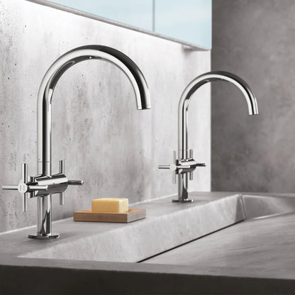 Grohe Atrio New Single Hole Two-Handle L-Size Bathroom Faucet without Handles, 1.2 GPM (4.5 L/min) - 21146