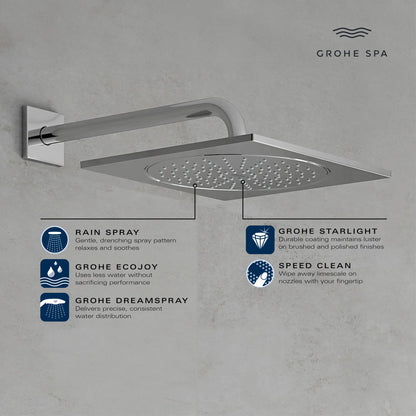 Grohe Rainshower 10" Shower Head - 1 Spray, 6.6 L/min (1.75 gpm) - 26881