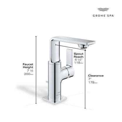 Grohe Allure New Single-Hole Single-Handle M-Size Bathroom Faucet, 1.2 GPM