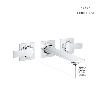Grohe Allure New 2-Handle Wall Mount Bathroom Faucet, 1.2 GPM