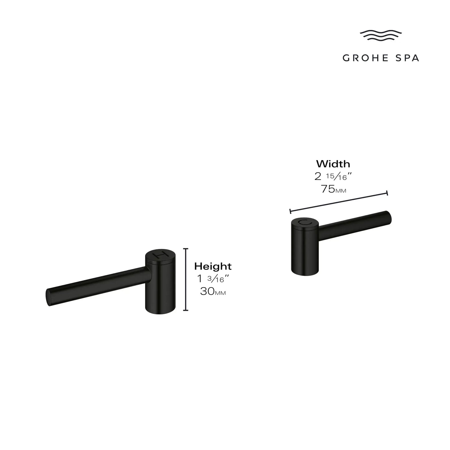 Grohe Atrio New Lever Handles for Bathroom Sink Faucet (Pair) - 14216