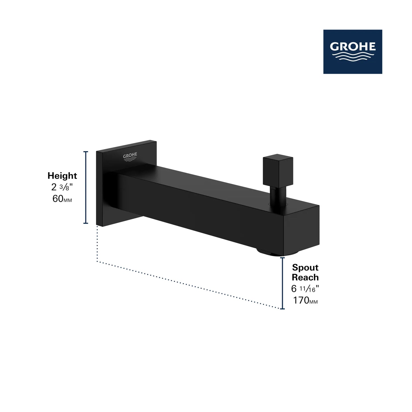 Grohe Eurocube Diverter Tub Spout - 13307