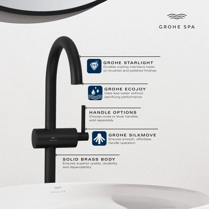Grohe Atrio New Single Hole Single-Handle L-Size Bathroom Faucet, 1.2 GPM (4.5 L/min) - 24350
