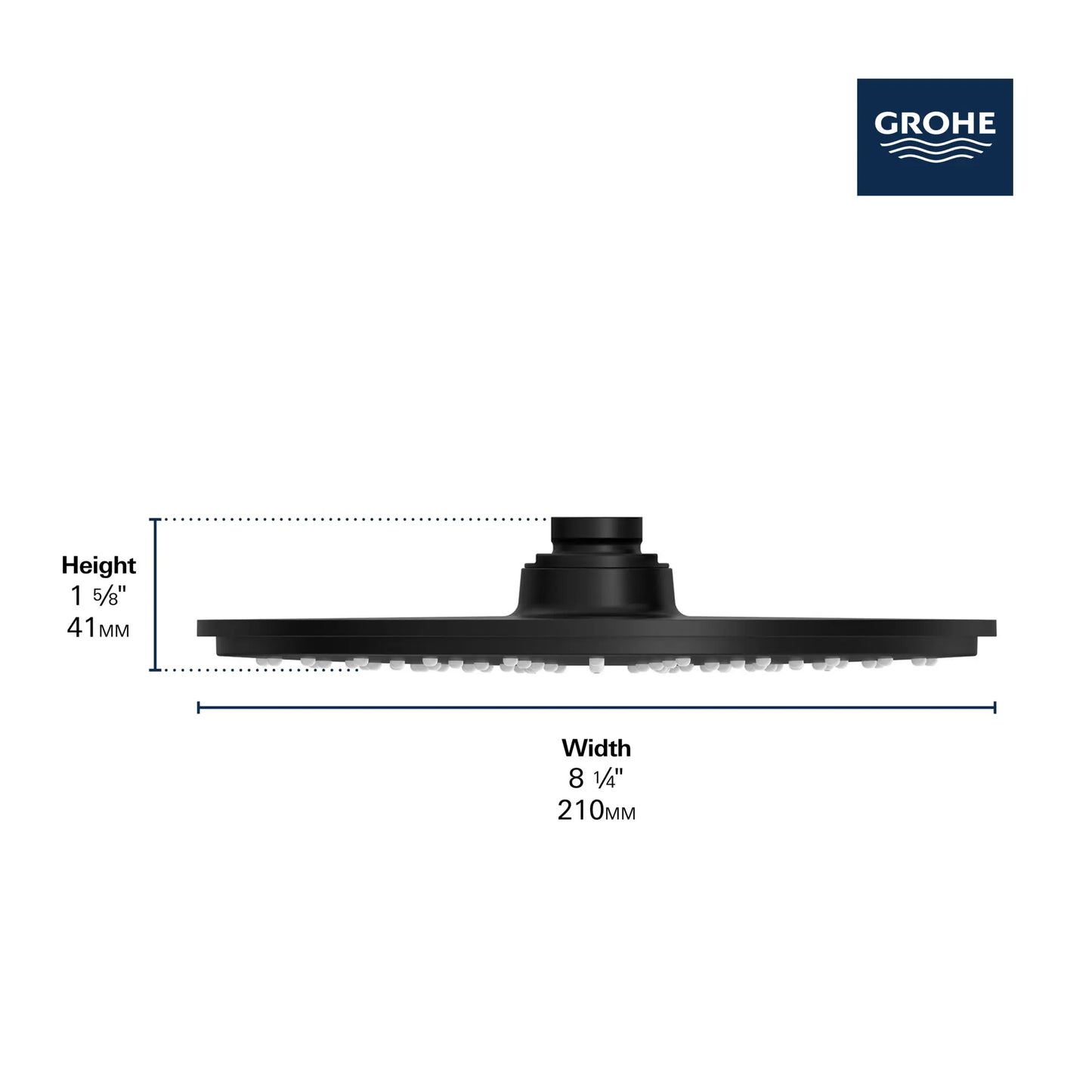 Grohe Rainshower Cosmopolitan 210 Shower Head, 8" - 1 Spray, 1.75 gpm - 27814