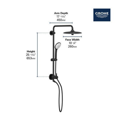 Grohe Retro-Fit 25" Euphoria Shower System, 9.5 L/min (2.5 gpm) - 27867