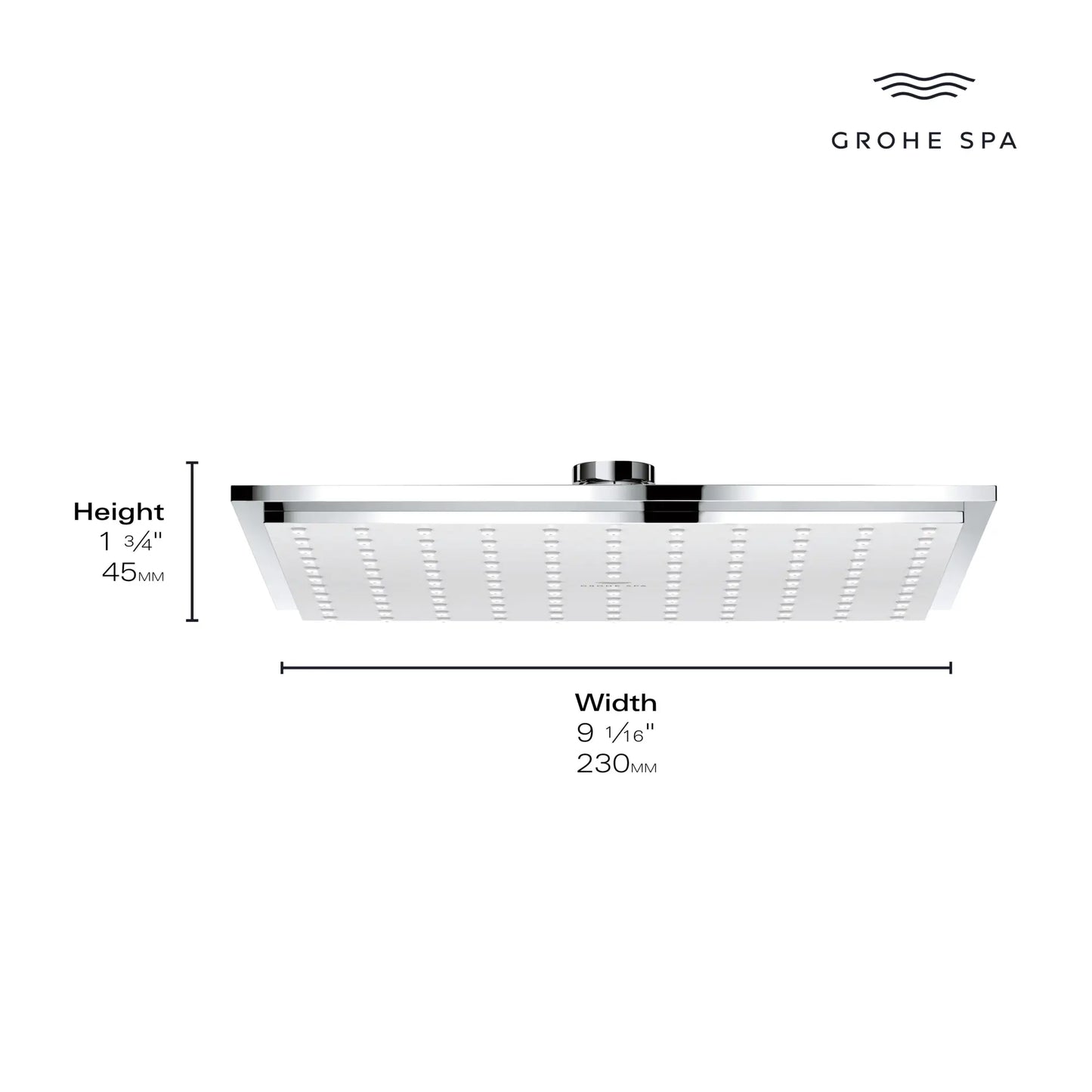 Grohe Allure New Rainshower Allure 230 Shower Head, 9" - 1 Spray, 1.75 GPM