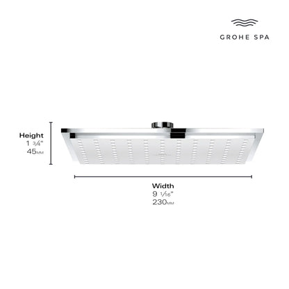 Grohe Allure New Rainshower Allure 230 Shower Head, 9" - 1 Spray, 1.75 GPM