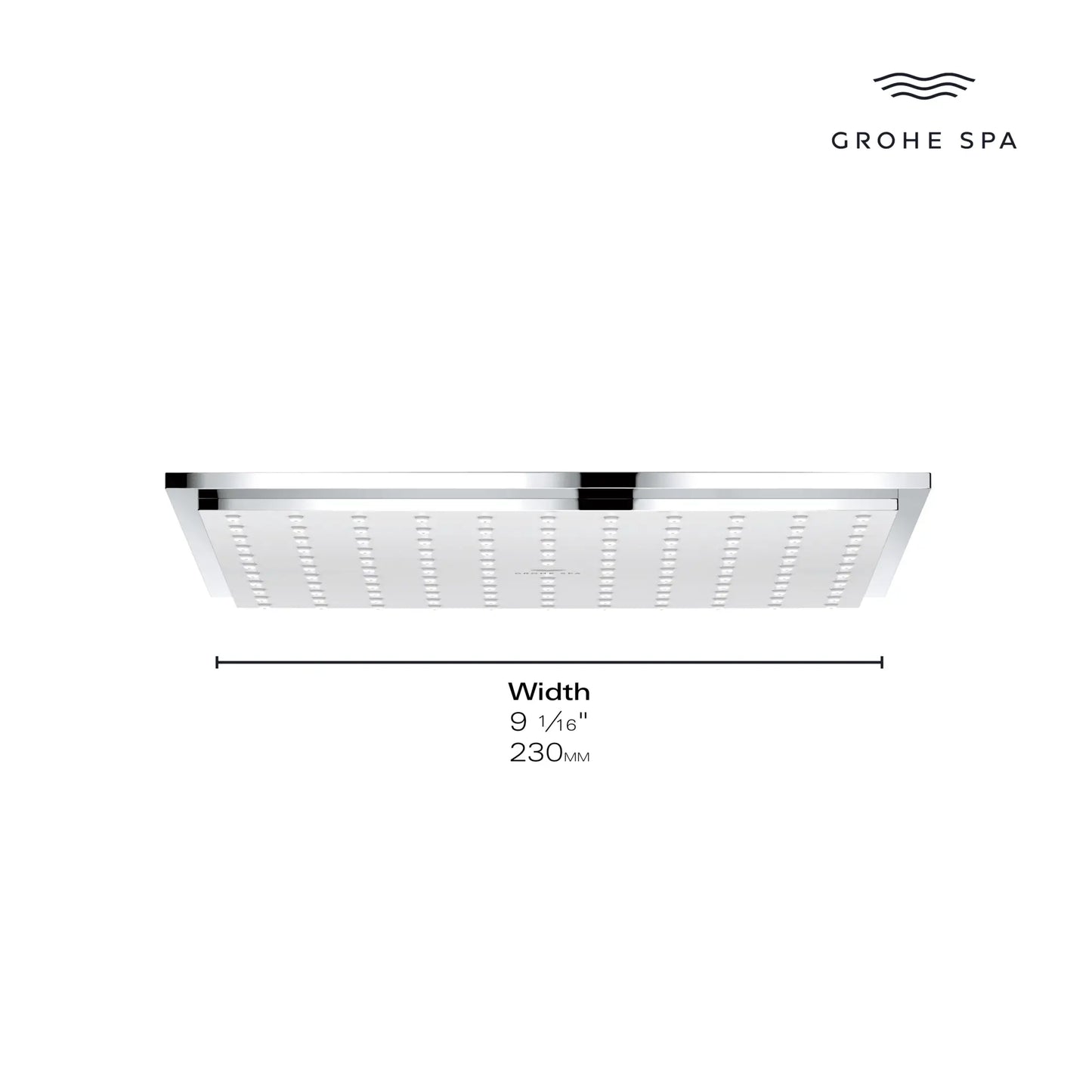 Grohe Rainshower Allure 230 Ceiling Shower Head, 9" - 1 Spray, 6.6 L/min 1.75 gpm - 26869