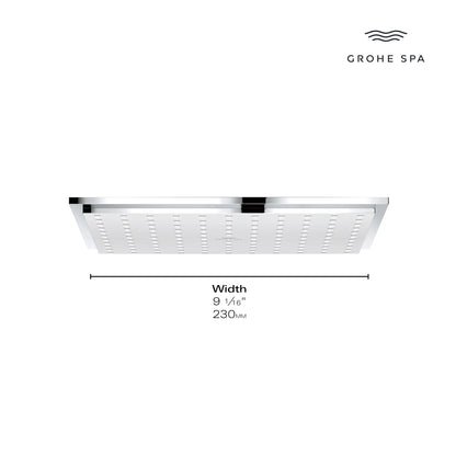Grohe Rainshower Allure 230 Ceiling Shower Head, 9" - 1 Spray, 6.6 L/min 1.75 gpm - 26869