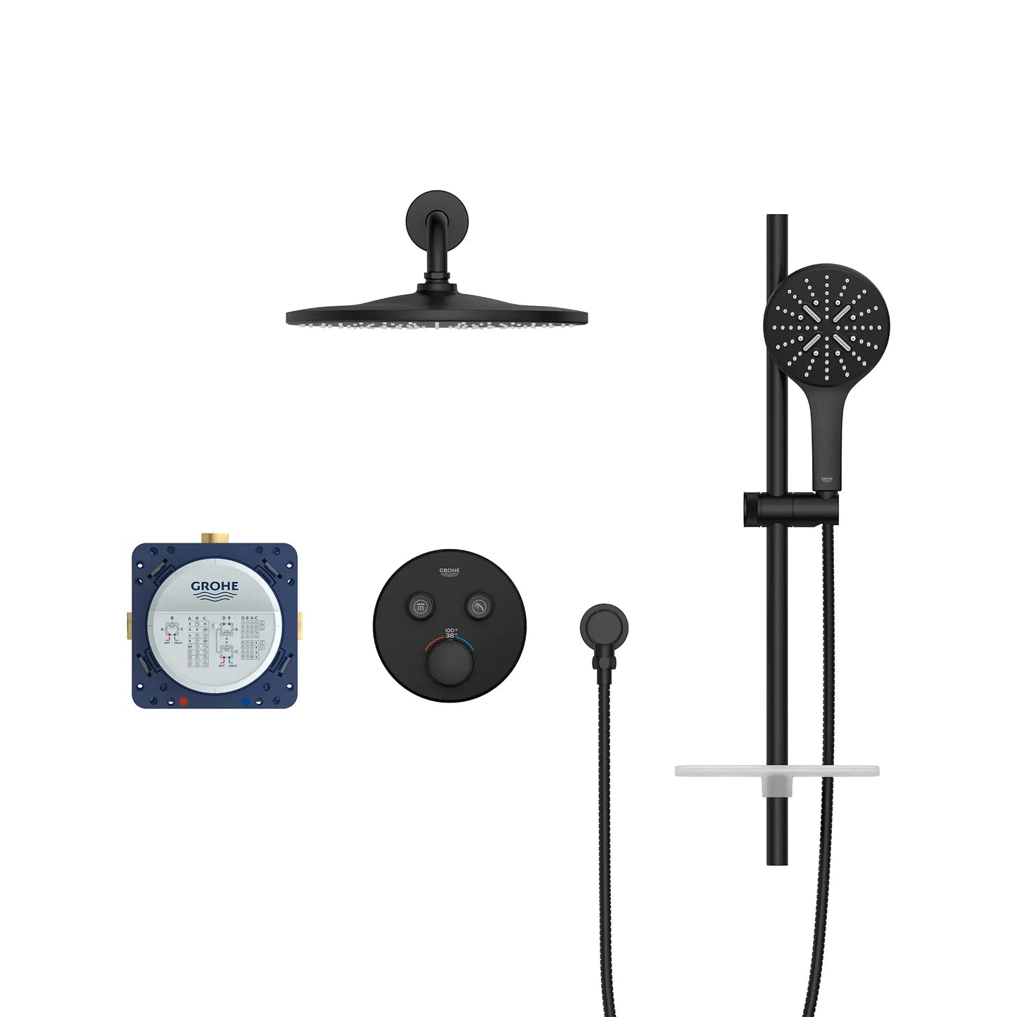 Grohe Rainshower Smartcontrol Thermostatic Dual Function Shower Kit 10307