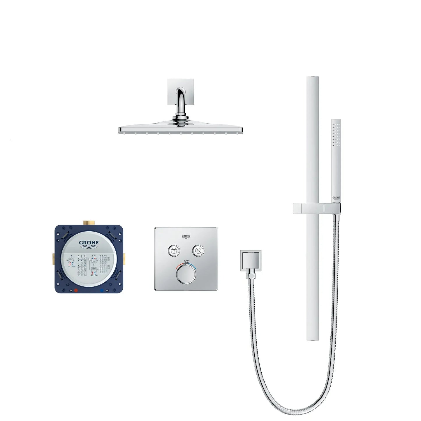 Grohe Rainshower Smartcontrol Thermostatic Dual Function Shower Kit 103081