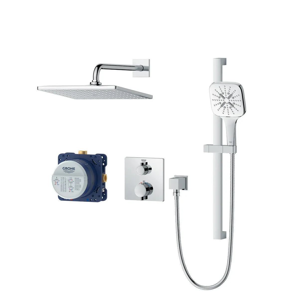 Grohe Rainshower Grohtherm 2-Handle Thermostatic Dual Function Shower Kit 103069