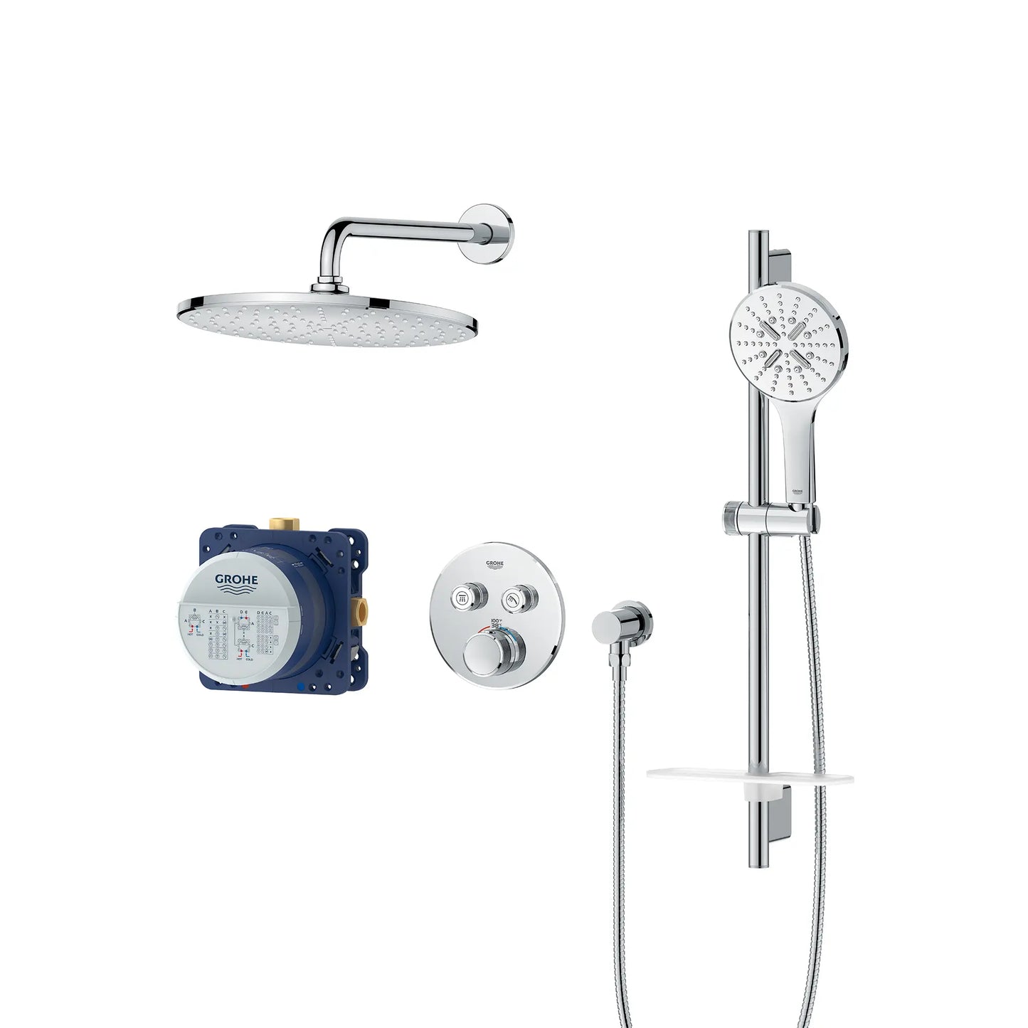 Grohe Rainshower Smartcontrol Thermostatic Dual Function Shower Kit 10307