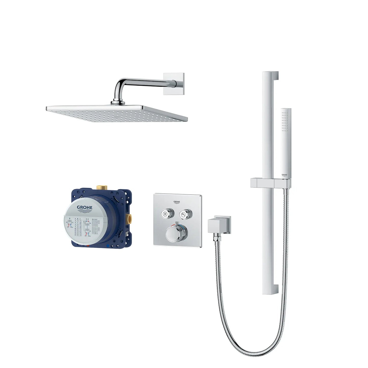 Grohe Rainshower Smartcontrol Thermostatic Dual Function Shower Kit 103081