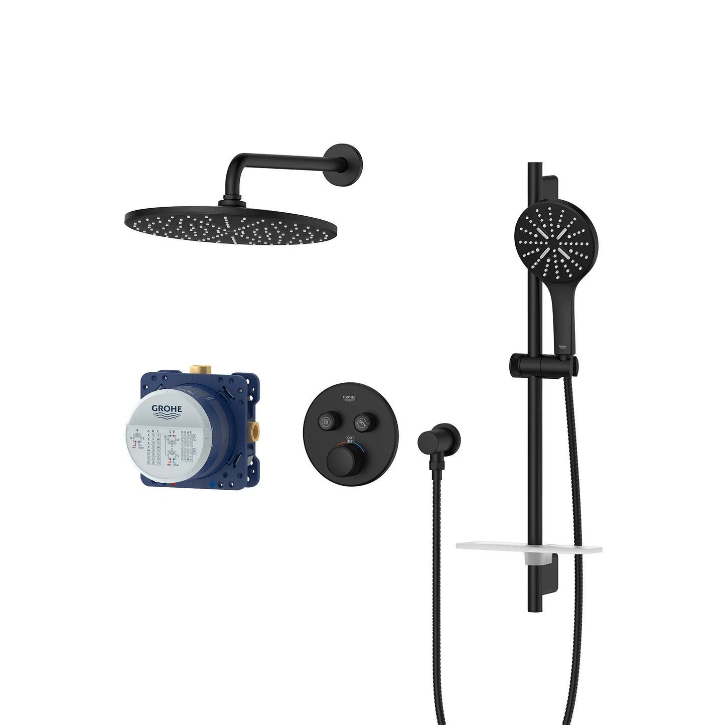 Grohe Rainshower Smartcontrol Thermostatic Dual Function Shower Kit 10307