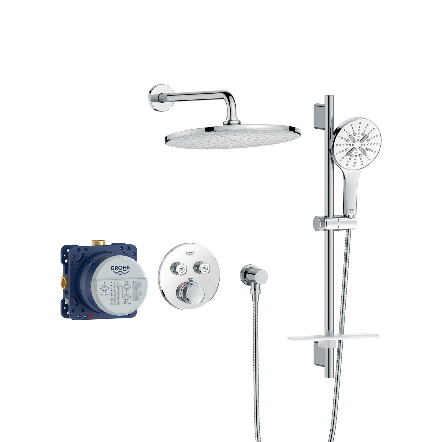 Grohe Rainshower Smartcontrol Thermostatic Dual Function Shower Kit 10307