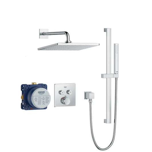 Grohe Rainshower Smartcontrol Thermostatic Dual Function Shower Kit 103081