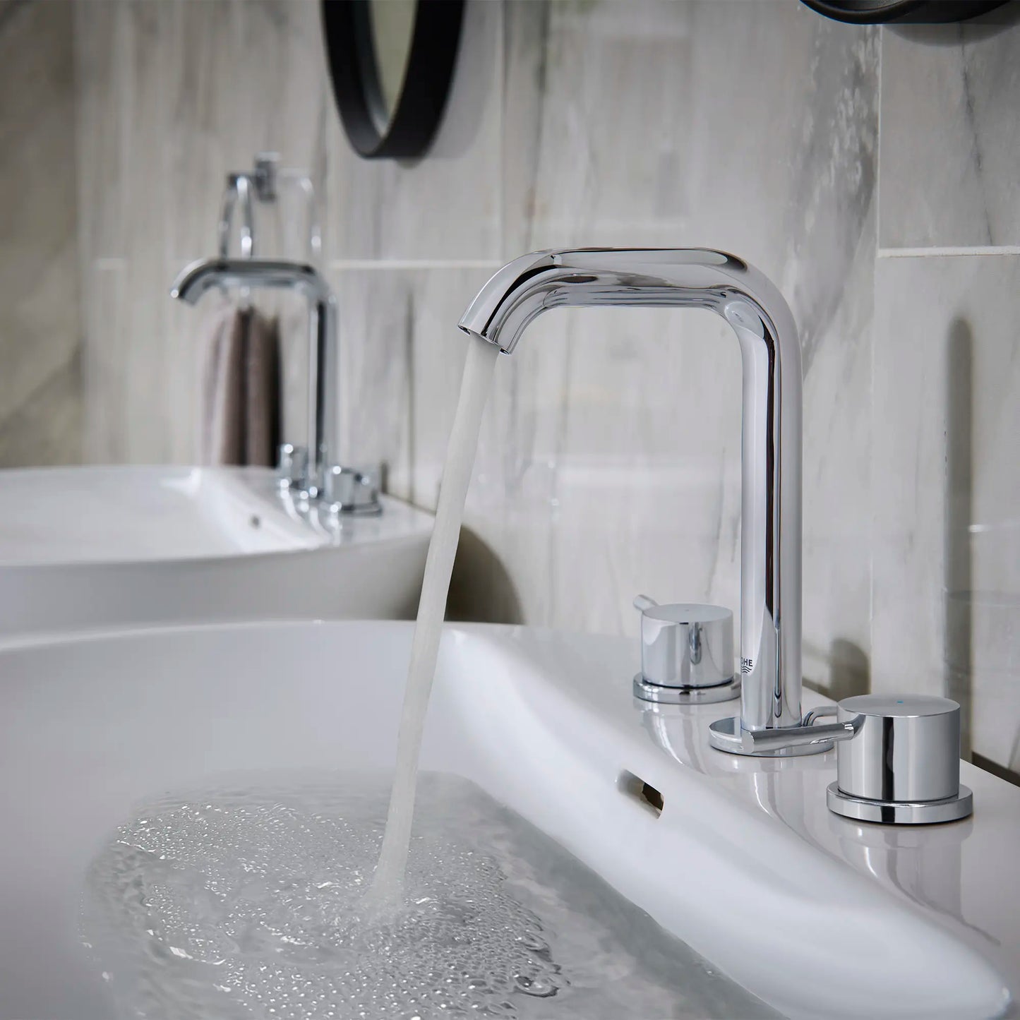 Grohe Essence 8" Widespread 2-Handle M-Size Bathroom Faucet, 1.2 GPM (4.5 L/min) - 20297