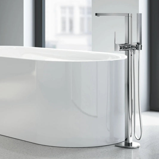Grohe Plus Floorstanding Tub Filler Available At Eunoia Home