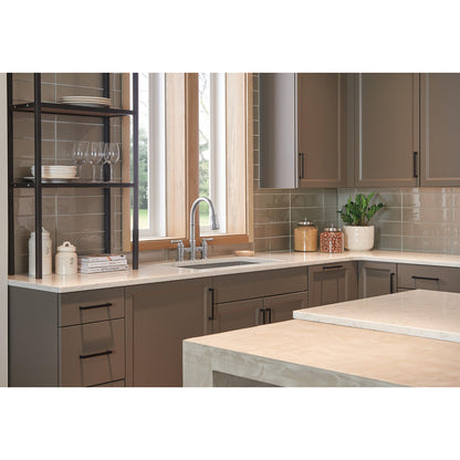 Delta Broderick Two Handle Pull-Down Bridge Kitchen Faucet - 2390L